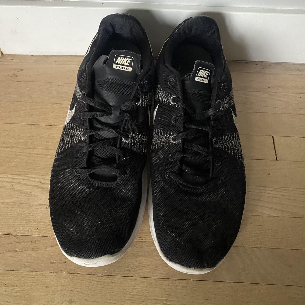 Nike Flex Fury Fitsole Black Athletic Running Shoes Mens Size 13 - Picture 2 of 9